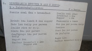 Menu for prisoners-Bantus vs Coloureds