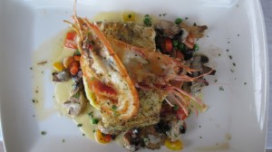 Seafood meal at Baia