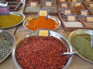 Spices and chilies, Arles market