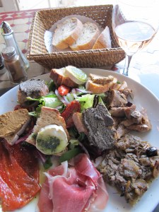 Provence tapas with rose