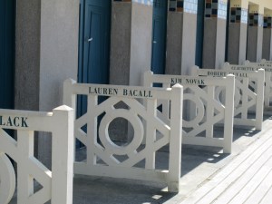 Cabins along Deauville beach
